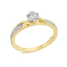 9ct Gold Diamond Ring - 1/2ct - D5117