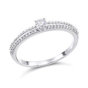 9ct White Gold Diamond Ring - 1/4ct - D63167