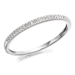 9ct White Gold Diamond Half Eternity Ring - 8pts - D7165
