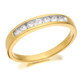 9ct Gold Diamond Half Eternity Ring - 1/4ct - D8019