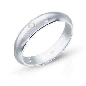 My Diamonds Silver Diamond Wedding Ring - 4mm - D99277