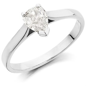Platinum Diamond Solitaire Engagement Ring - 1/2ct - F/VS2 - H05442
