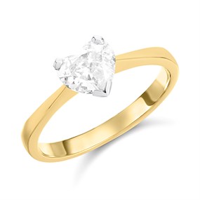 18ct Yellow Gold Diamond Solitaire Engagement Ring - 1.08ct - Q-R/I3 - H101275