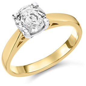 18ct Yellow Gold Diamond Solitaire Engagement Ring - 1.44ct - H/I3 - H1425