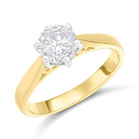 18ct Yellow Gold Diamond Solitaire Engagement Ring - 1.41ct - Certificated - H1444
