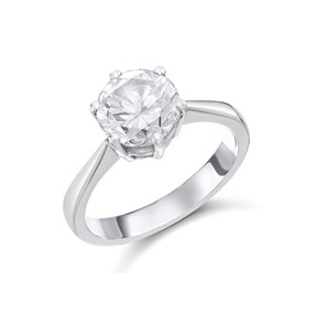 Platinum Diamond Solitaire Engagement Ring - 2.03ct - I/I2 - H2018