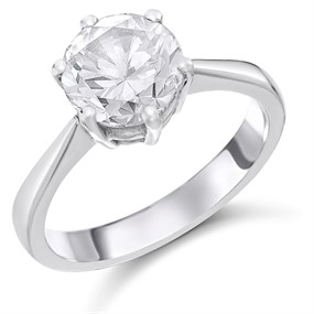Platinum Diamond Solitaire Engagement Ring - 2.02ct - H/I1 - H2035