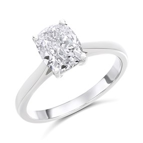 Platinum Diamond Solitaire Engagement Ring - 2.06ct - F/I2 - H2042