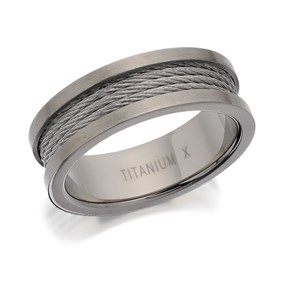 Titanium Steel Cable Ring - 7mm - J1015
