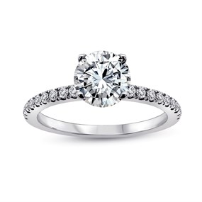 Blossom 9ct White Gold Lab Grown Diamond Solitaire Ring - 1.23ct - L40004