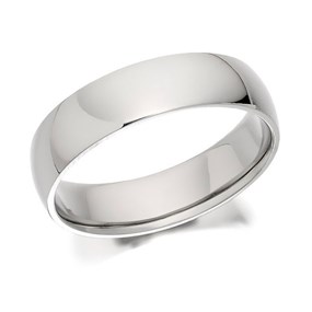 Palladium 500 Heavyweight Court Wedding Ring - 6mm - R1206
