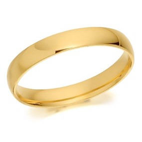 9ct Gold Heavyweight Court Wedding Ring - 3mm - R5273