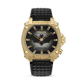Police Forever Batman Black Leather Strap Watch - Limited Edition - W44146